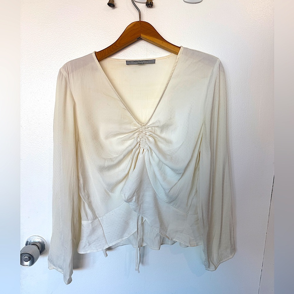 White Ruched Blouse